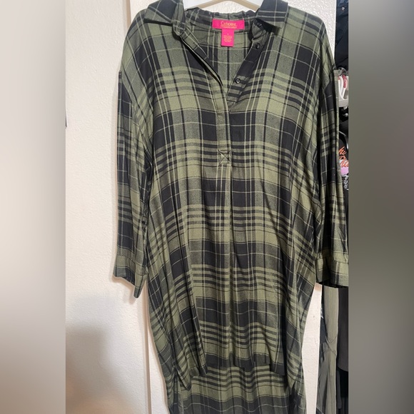 Cathrine Malandrino Green Flannel Tunic - Picture 2 of 2
